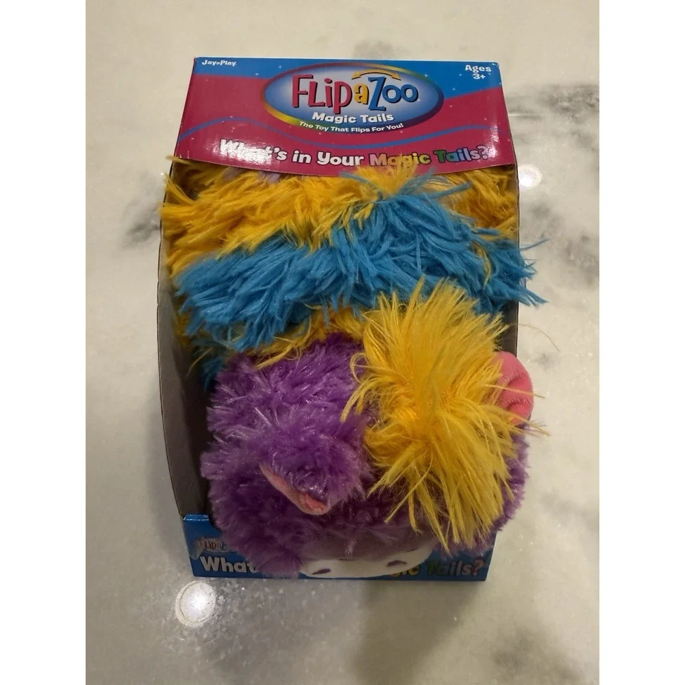 New‎ FlipaZoo Magic Tails 2-in-1 Animal Plush Flippable Purple Unicorn To Dragon